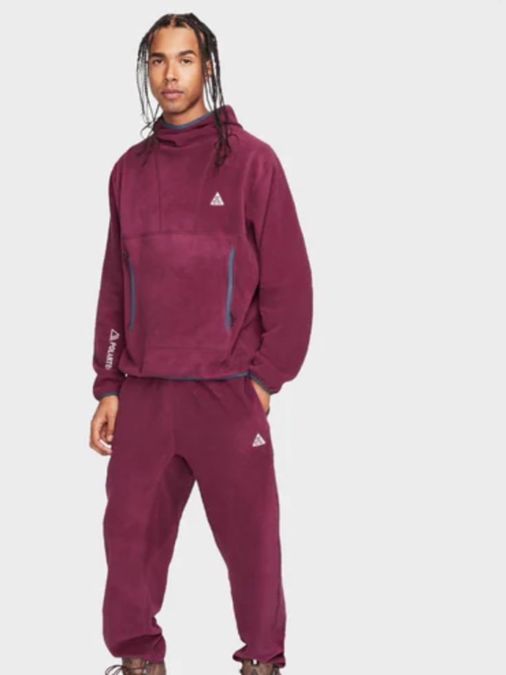 Nike ACG Wolf Tree polartec Maroon Fleece Pants cv0658-681 burgundy joggers NWOT